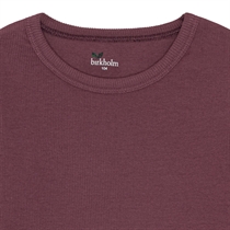 BIRKHOLM Rib Bluse Bordeaux Lilla